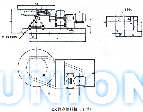 KR座式圓盤(pán)給料機(jī)結(jié)構(gòu)圖